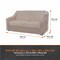 Modern Leisure Garrison Patio Loveseat Cover, Waterproof, 66 in. L x 4 in. W x 39 in. H, Sandstone 3104 - alternate 7